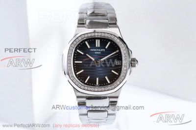 TW Factory Patek Philippe Nautilus 57131G-010 Replica Watch - Diamond Bezel Steel Case 40 MM 9015 Automatic